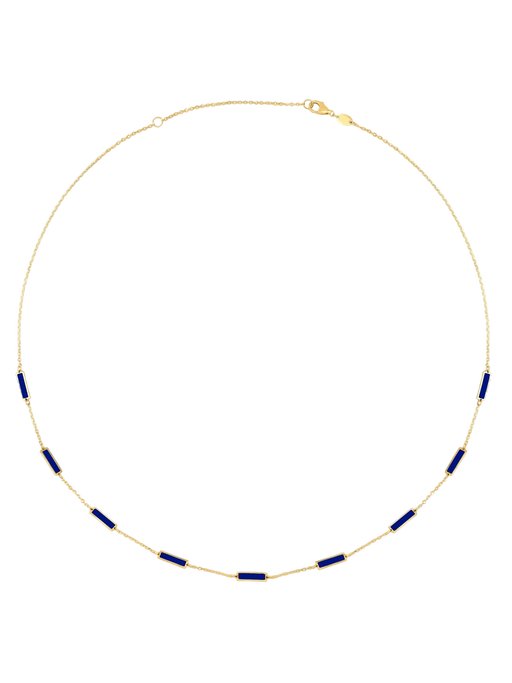 Marquet Lapis Gold Bar Chain Necklace photo