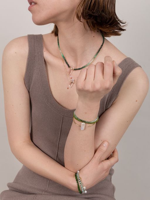 Ocean pearl & emerald connection bracelet photo