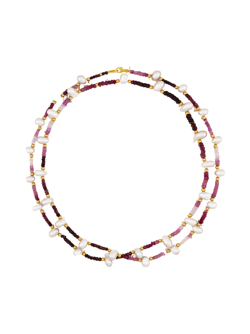 Arizona long ruby pearl necklace photo