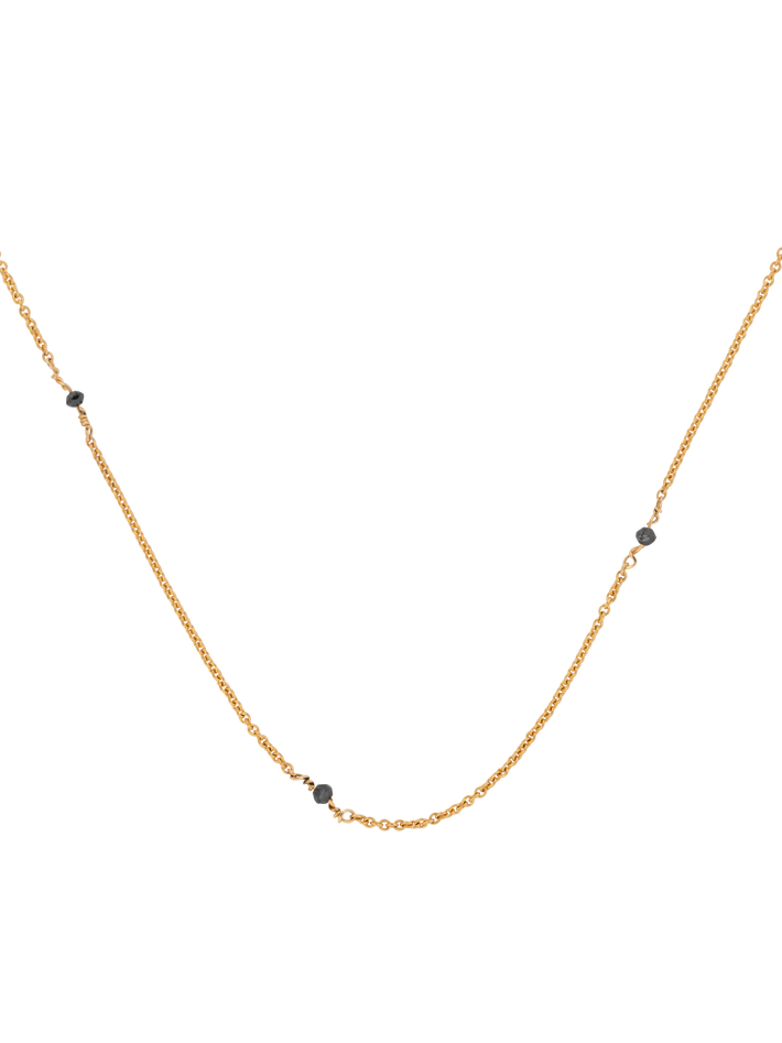 Chain necklace with diamond beads