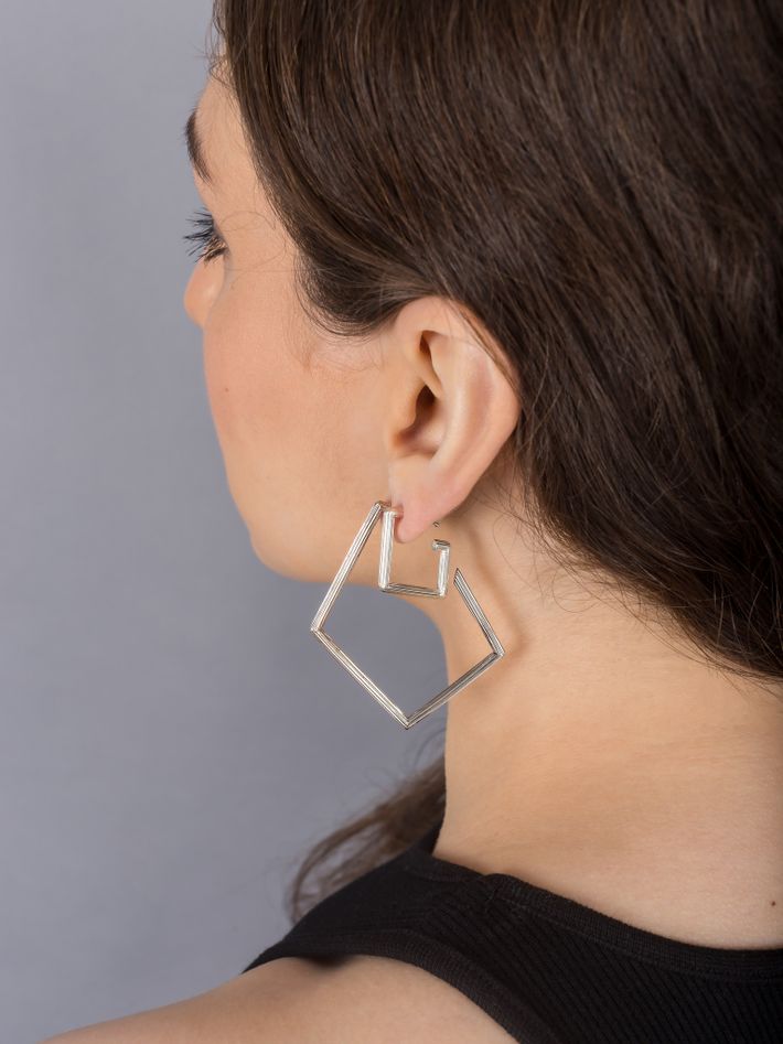 Shape hoops big silver 