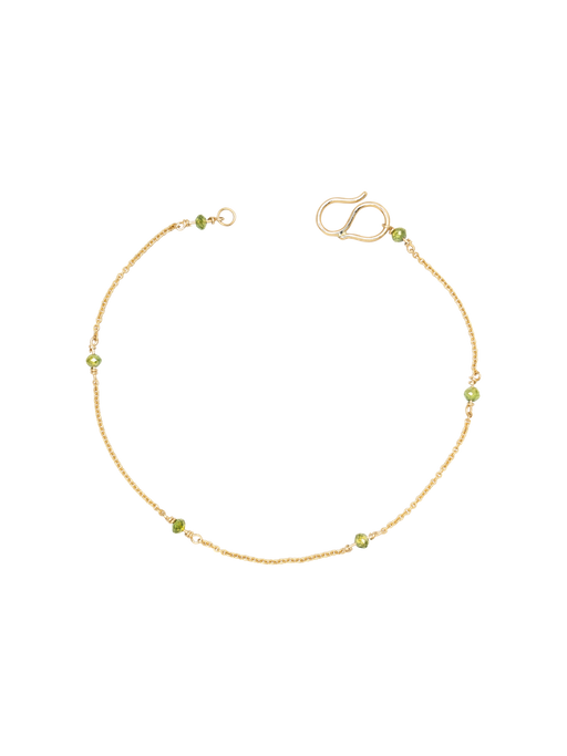 Chain bracelet with diamond beads photo