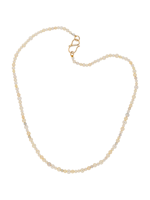 Akoya pearl necklace with diamond clasp photo