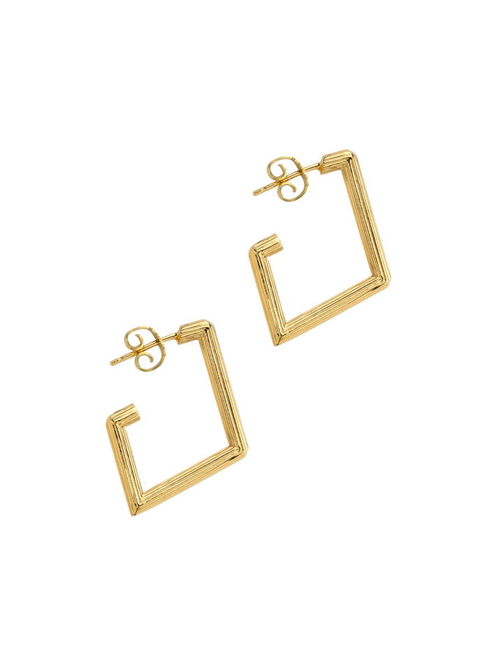 Shape hoops small gold