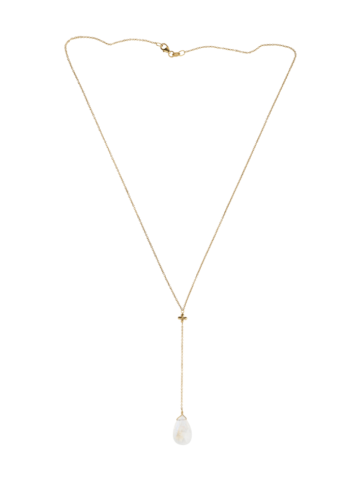 Moonstone lariat necklace