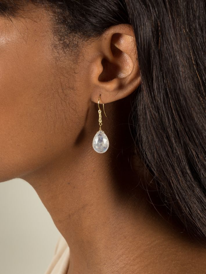 Moonstone drop earrings