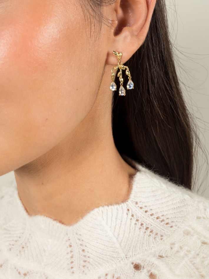 Moonstone chandelier earrings