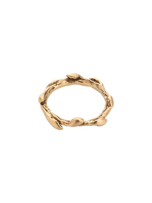 Rose gold leaf ring photo