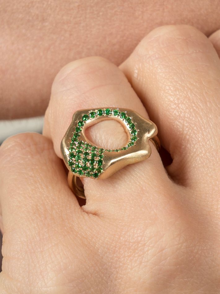 Apple green love ring  