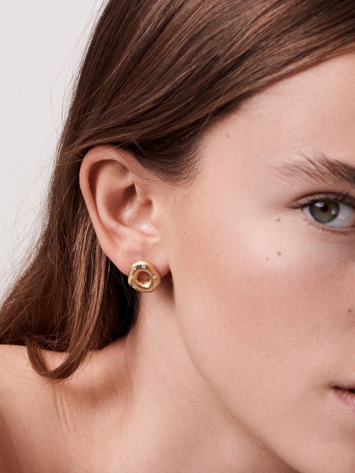 Orbit diamond earrings