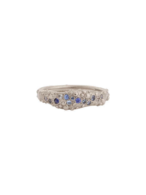 Orno wide ring with blue sapphires colour fade photo