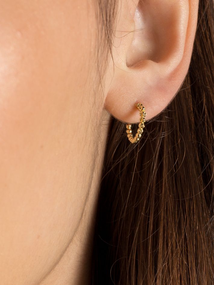 Vitium small diamond hoop earrings