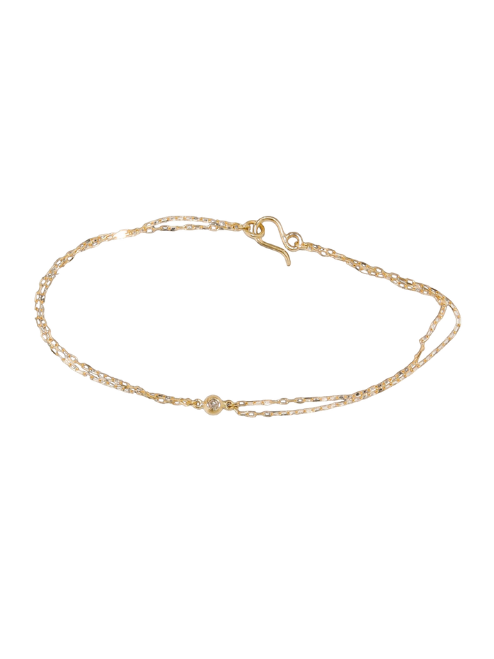Double chain diamond bracelet 