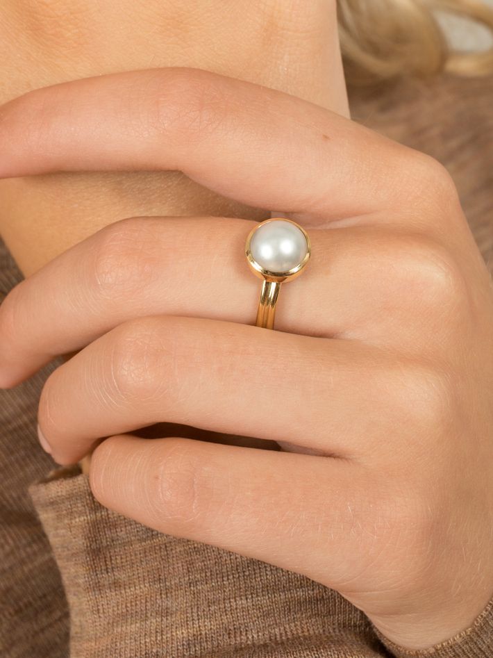 South sea pearl gold ring