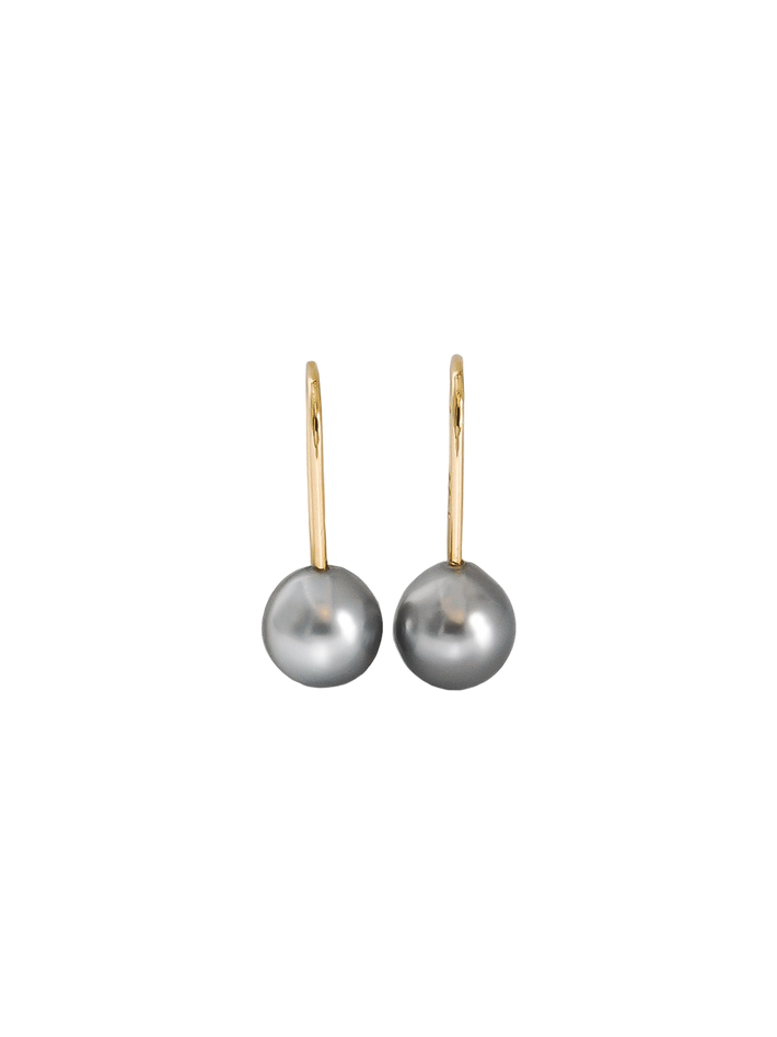 Tahitian pearl drop earrings