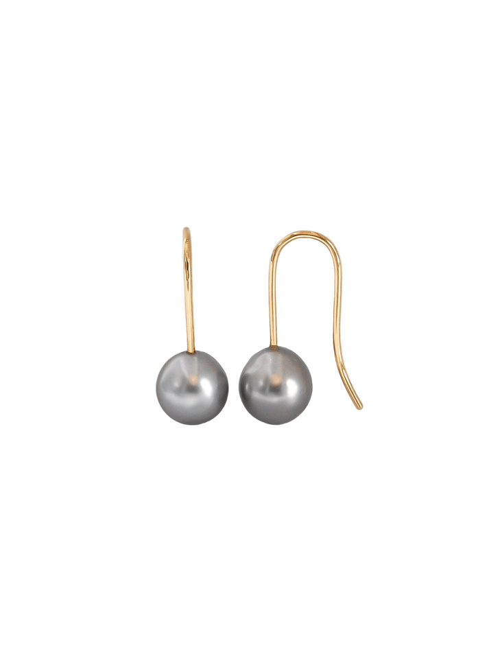 Tahitian pearl drop earrings