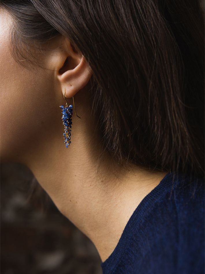 Wisteria sapphire drop earrings