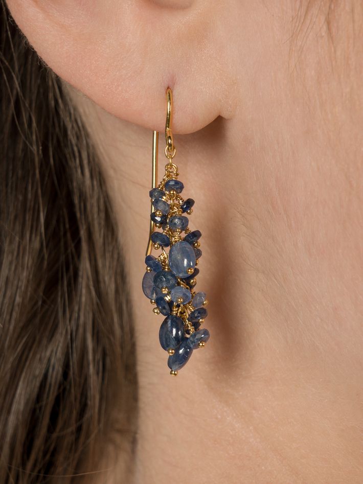 Sapphire blossom earrings