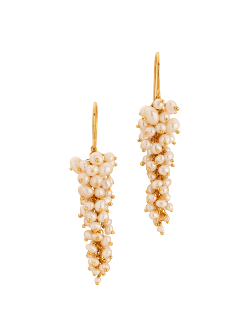 Pearl wisteria earrings photo