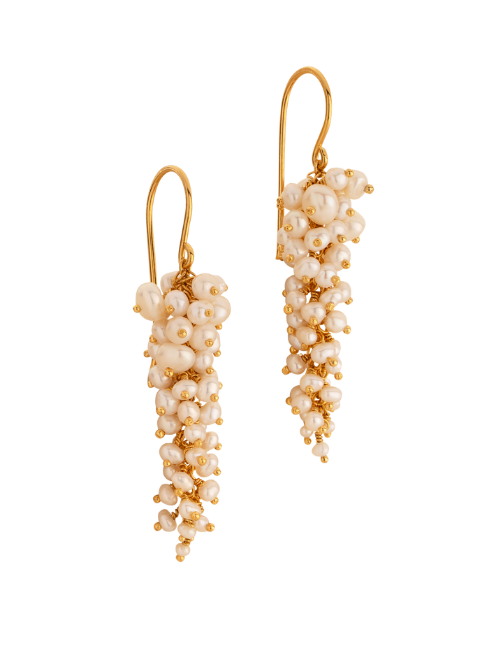 Pearl wisteria earrings