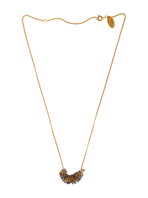 Sapphire crescent necklace	 photo