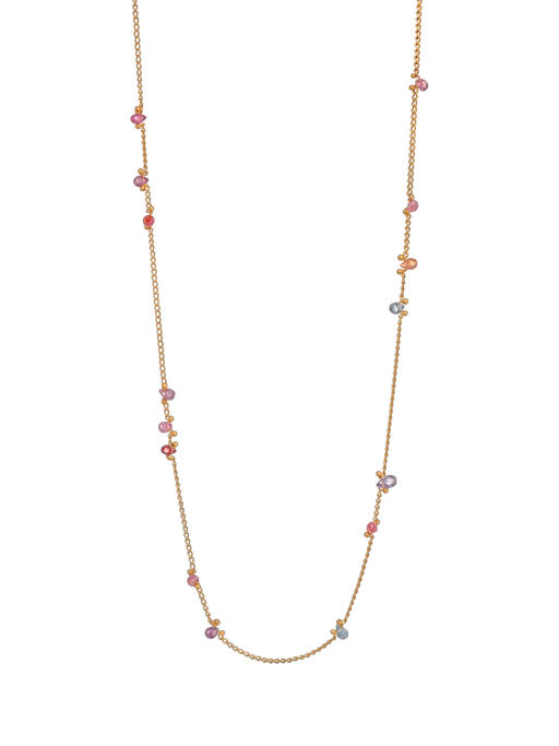Briolette chain necklace in spinel and gold vermeil photo