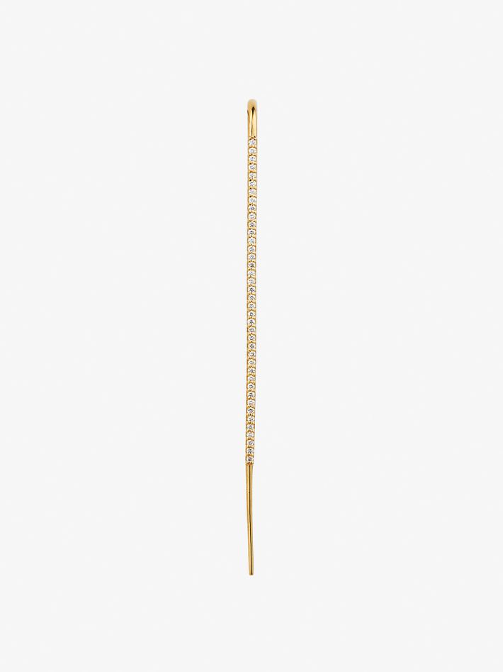 Diamond thread ear pin