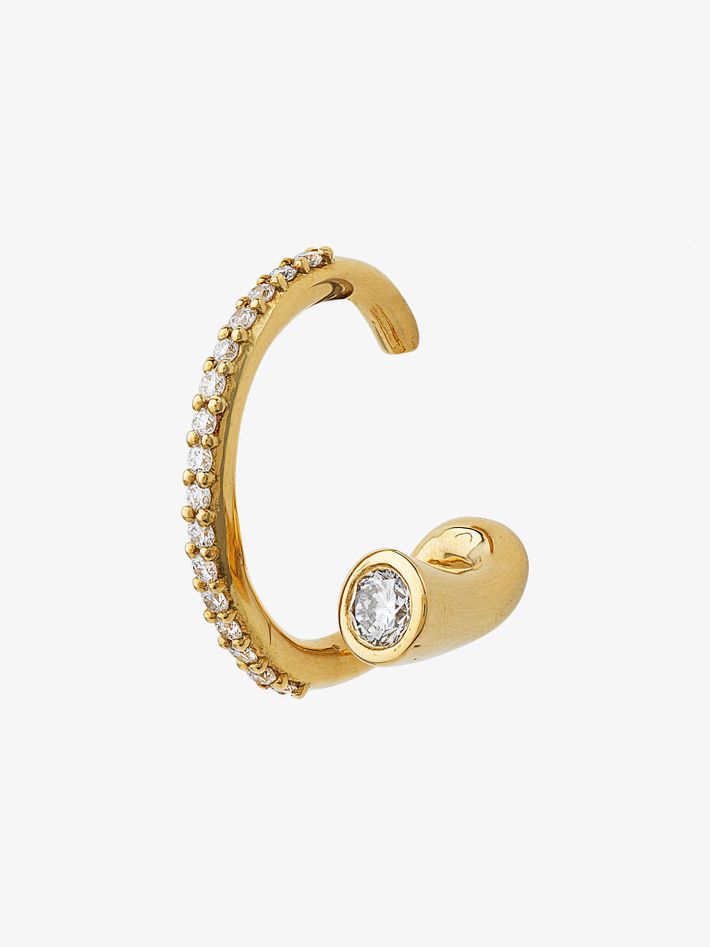 Crescendo pavé diamond ear cuff