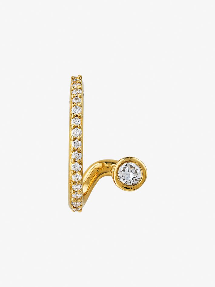 Crescendo pavé diamond ear cuff