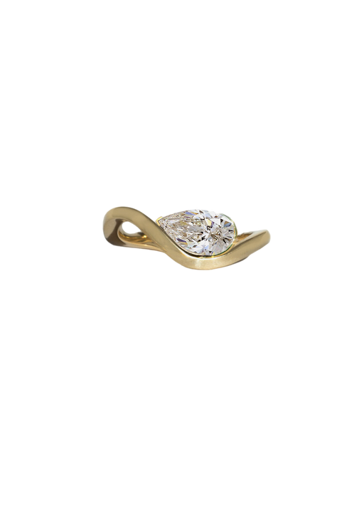 Mini Pear Diamond Trace Ring photo