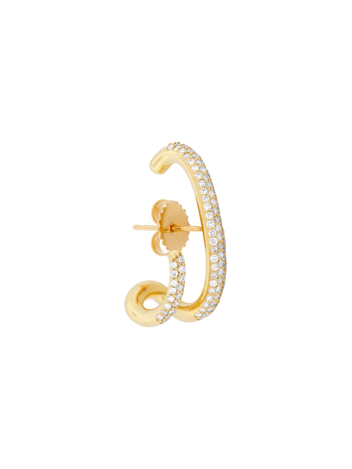 Mono pavé diamond earring