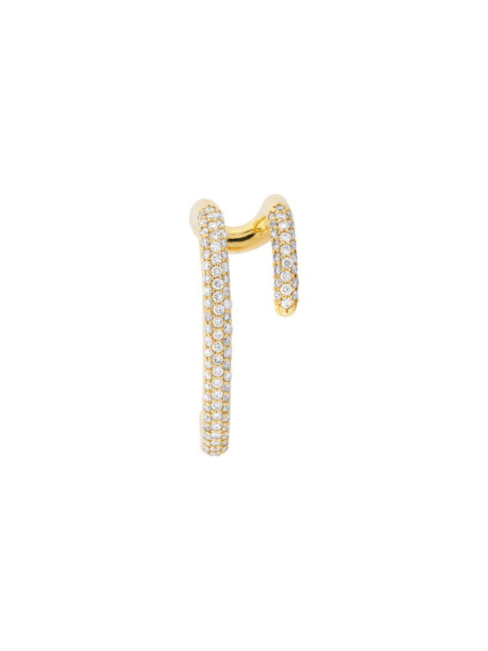 Mono pavé diamond earring