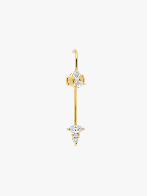 Allora petite diamond ear pin photo