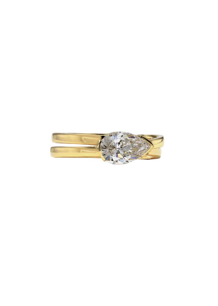 Pear Diamond Infinity Ring