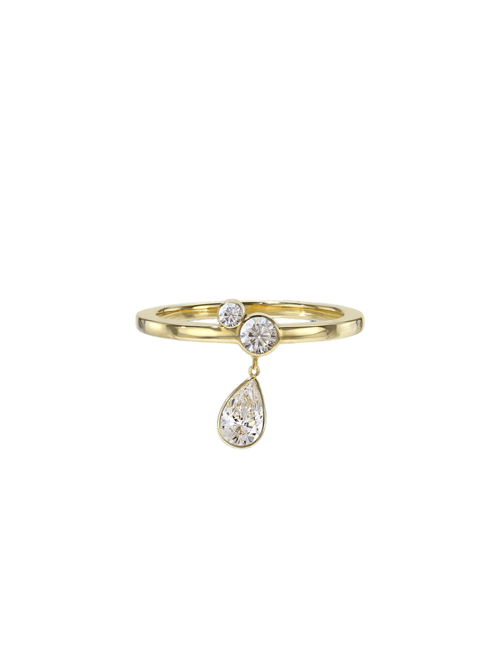 Pear serif ring