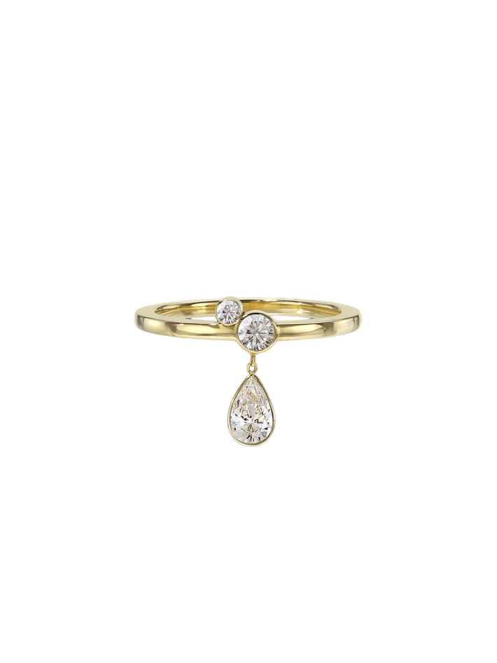 Pear serif ring