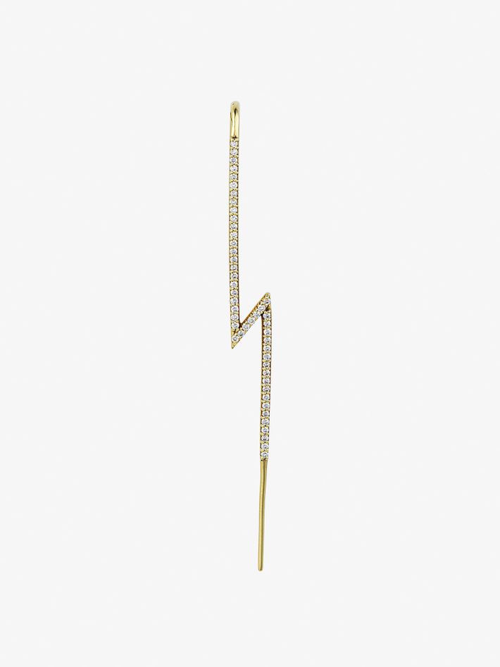 Flash diamond ear pin