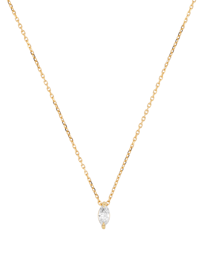 Mini marquise diamond necklace