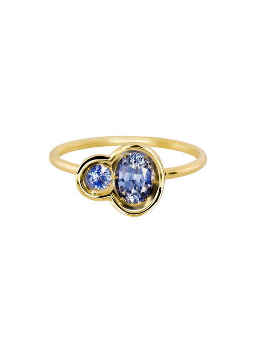 Pale Blue Sapphire North-South Obi no.2 Ring photo