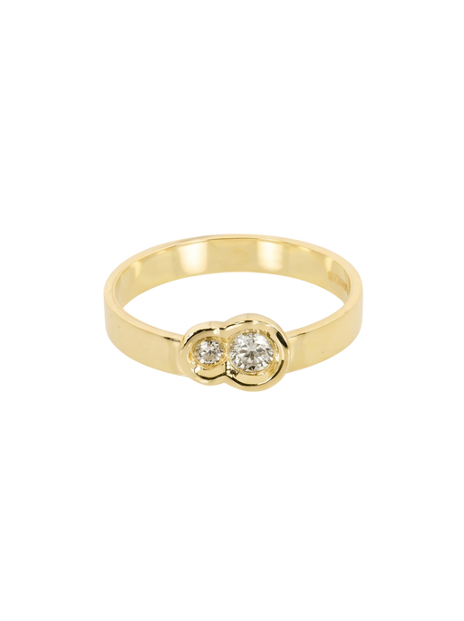 White Diamond Round Obi Skai no.2 Wide Ring photo
