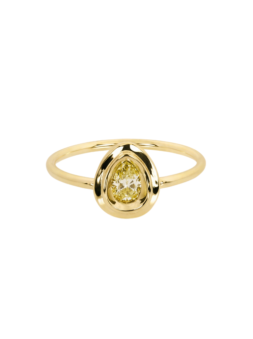 Yellow Diamond Pear-Cut OBI Skai no.1 Ring photo