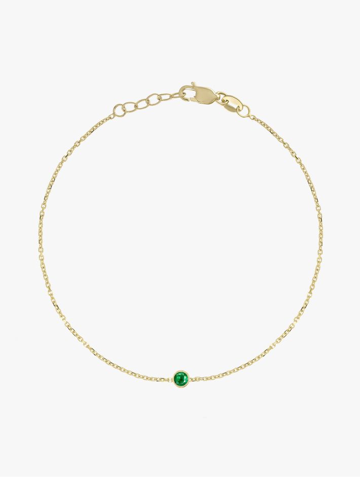 Floating emerald bracelet