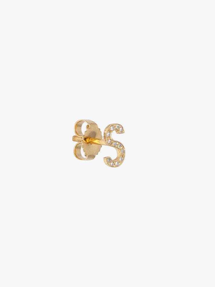 Mini pavé letter stud