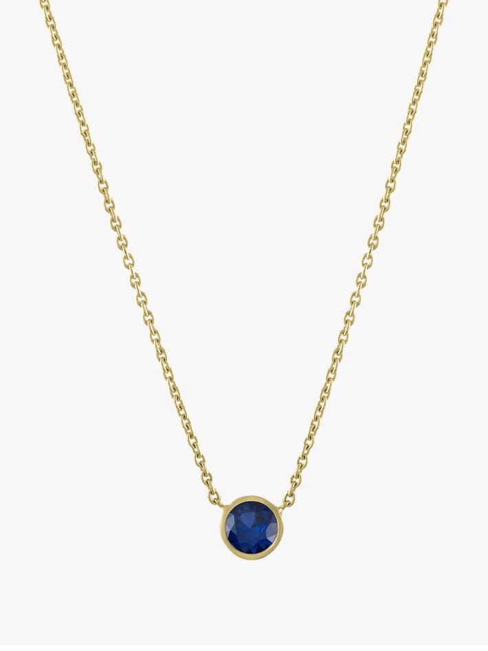 Floating sapphire necklace
