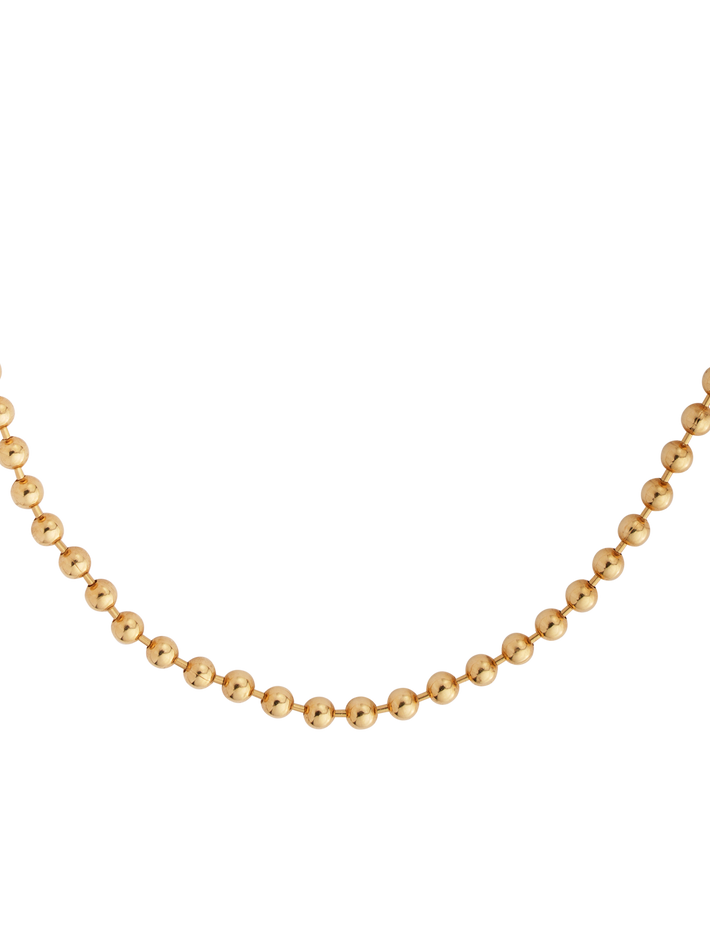 3mm 16" solid yellow gold ball chain with toggle closure
