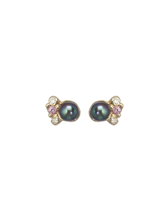 Dark moon and star studs