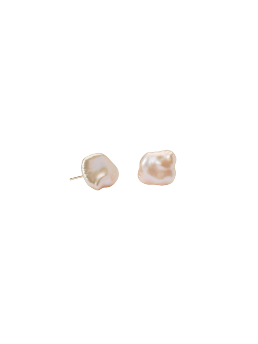 Rose petal keshi studs photo