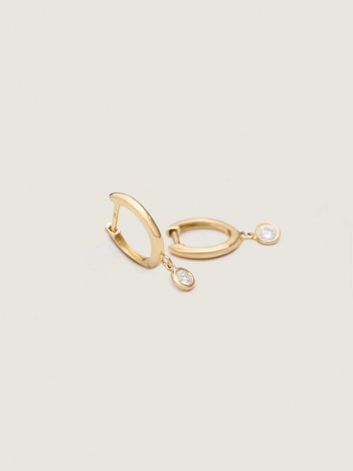 Kara Huggie Earrings Diamond photo