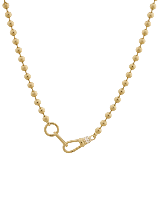 Pavé beaded chain necklace diamond photo