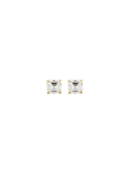 June Asscher Cut Stud Earrings Diamond photo